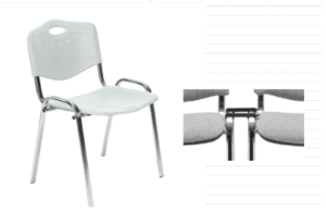 Stolice za upotrebu napolju bele sa mogućnošću sortiranja (povezivanja)